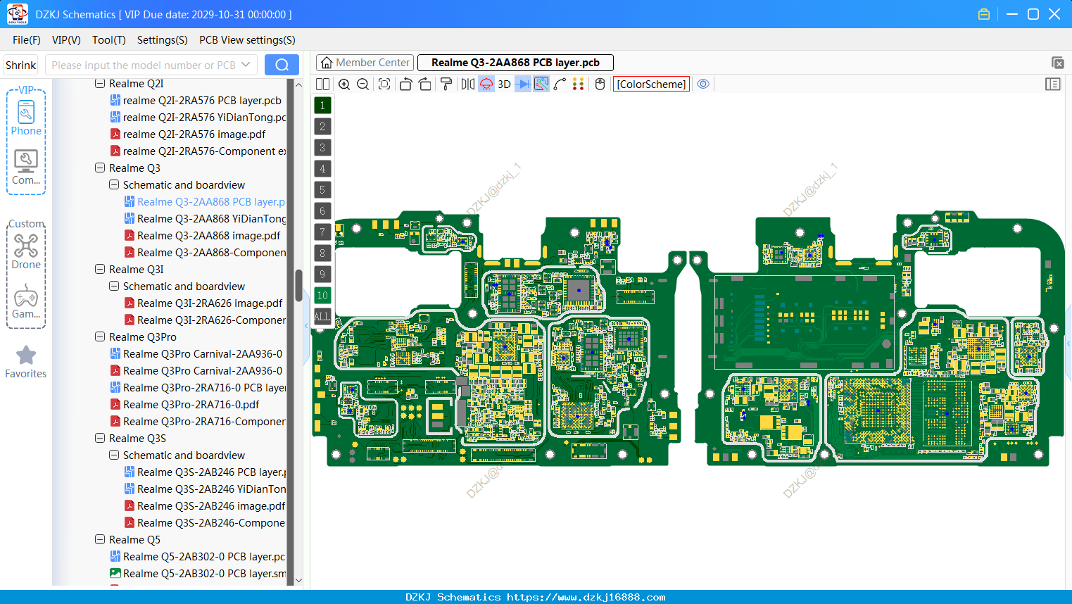 Realme Q3-2AA868 PCB Layer